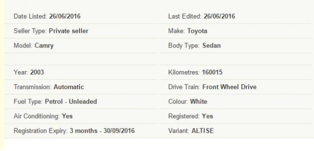 ҵ 03camryֻҪ3800